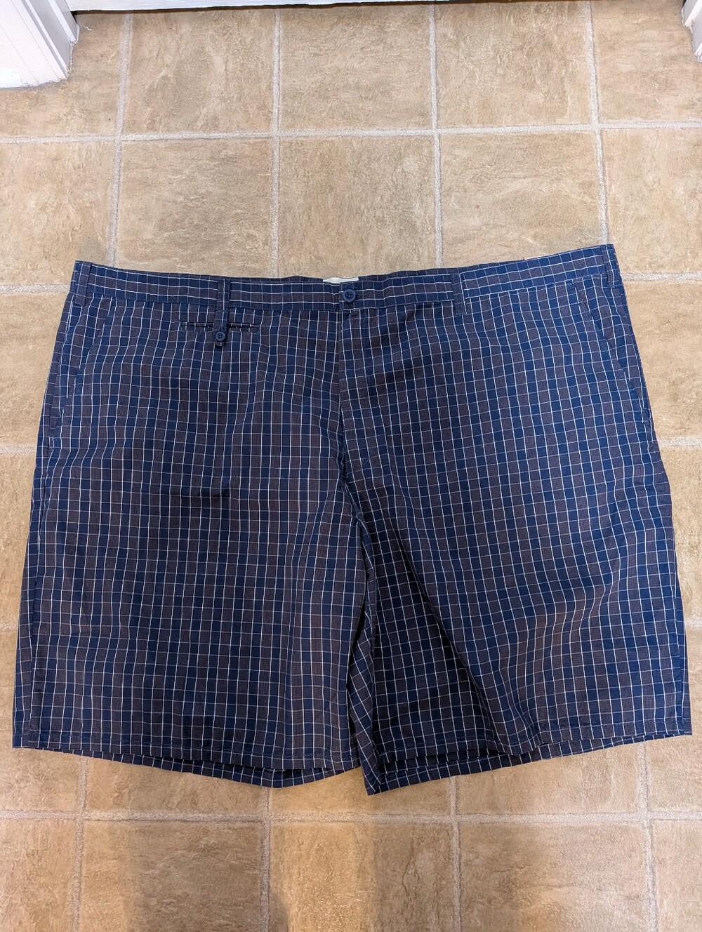 NEW 626 Blue Men's Broken-In Plaid Shorts 60